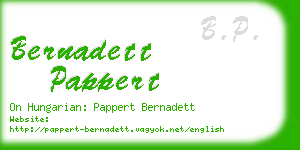 bernadett pappert business card